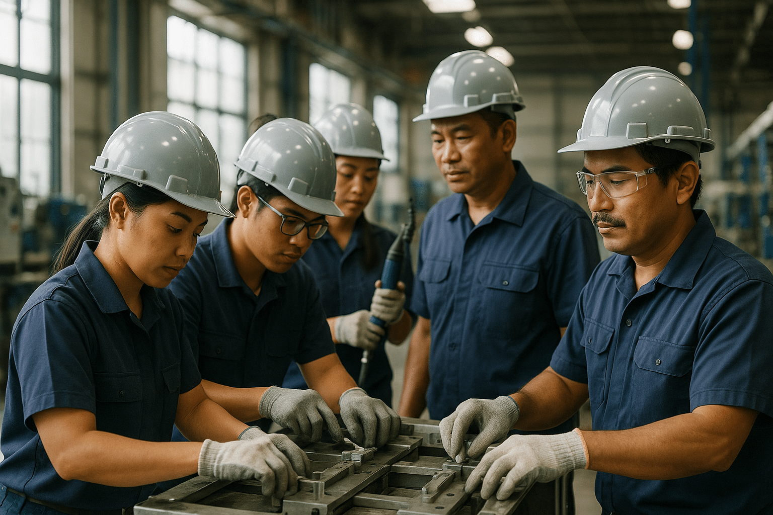 Fülöp-szigeteki munkaerő kölcsönzés magyar gyárban, együttműködő munkások.