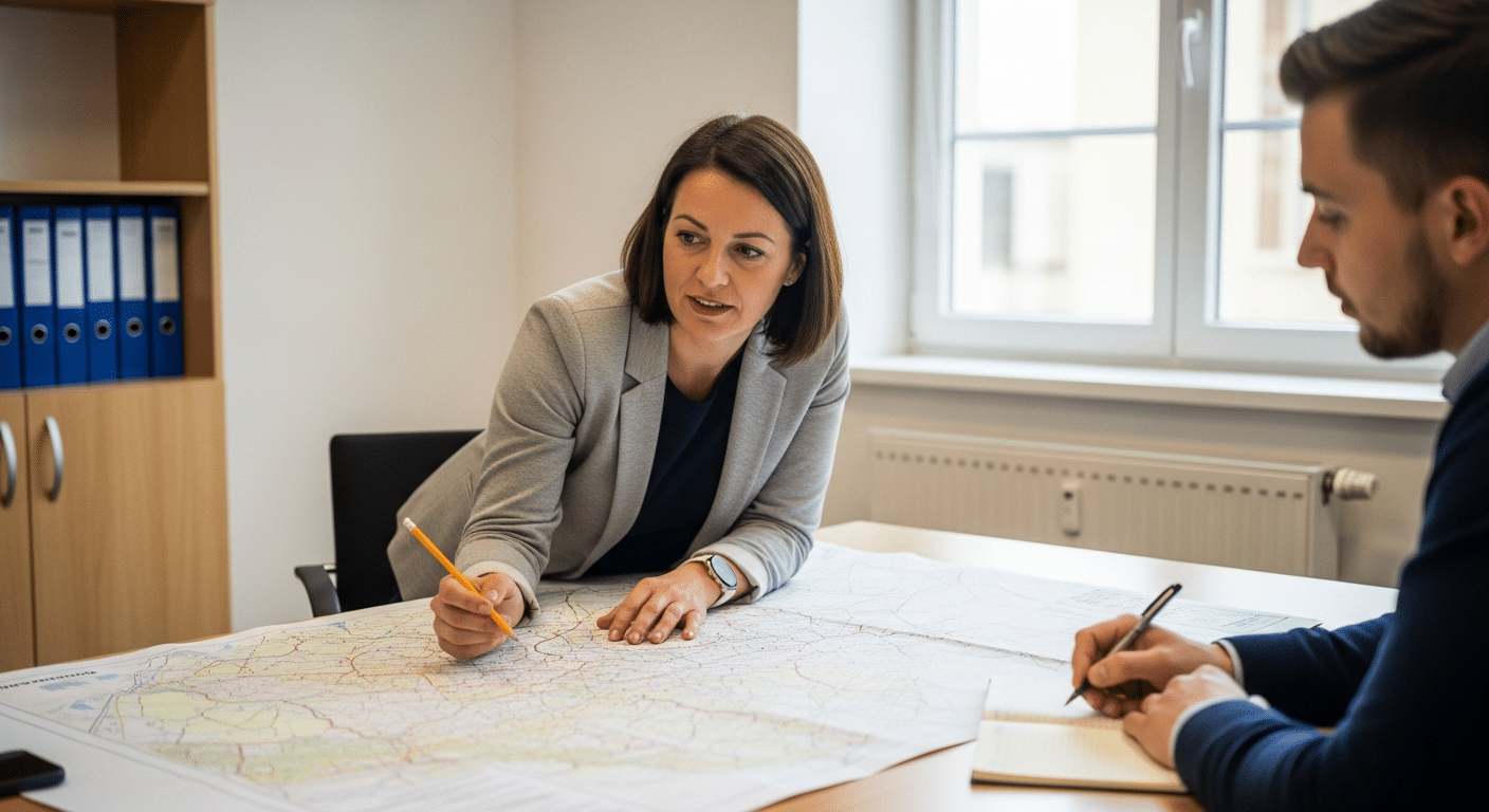 Várostervező nő urbanizáció és területrendezés bemutatása Nógrád irodában